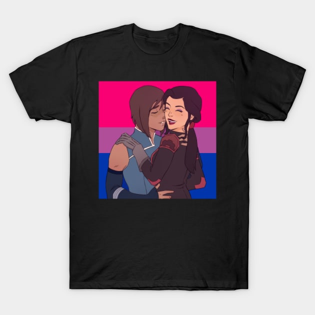 Korrasami Bisexual Flag T-Shirt by HeyMrDeath